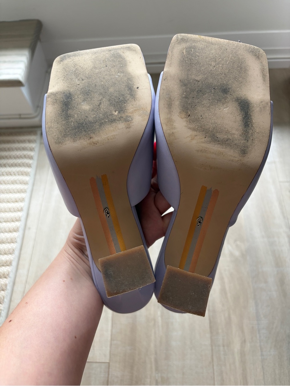 Sam Edelman Carmen Heeled Lilac Sandals - Picture 8 of 9
